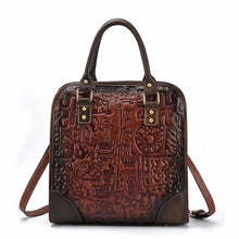 Load image into Gallery viewer, New Vintage Genuine Leather Totes Women Letter Zipper