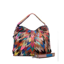 Load image into Gallery viewer, SHEEPSKIN LEAFY PATCHWORK SHOULDER BAG