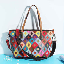 Load image into Gallery viewer, Patchwork Genuine Leather Handbags Large Capacity