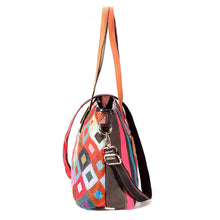 Load image into Gallery viewer, Patchwork Genuine Leather Handbags Large Capacity