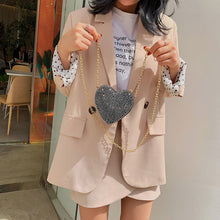 Load image into Gallery viewer, New Style Fashion Rhinestone Heart Box Bag