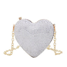 Load image into Gallery viewer, New Style Fashion Rhinestone Heart Box Bag