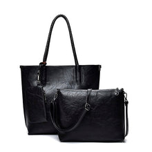 Load image into Gallery viewer, Genuine Leather Handbags Luxury Solid 3 Set