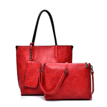 Load image into Gallery viewer, Genuine Leather Handbags Luxury Solid 3 Set