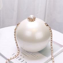Load image into Gallery viewer, Round Pearl Hand Bag Ladies White Evening Clutch Bags