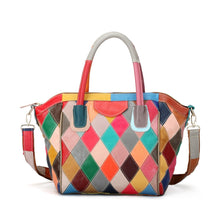 Load image into Gallery viewer, Luxury crystals Genuine Leather woman handbags Multicolor