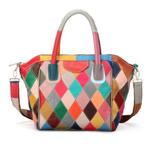 Load image into Gallery viewer, Luxury crystals Genuine Leather woman handbags Multicolor