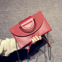 Load image into Gallery viewer, Clutch bag chain shoulder bag envelope Leather