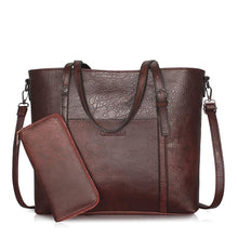 Load image into Gallery viewer, Women&#39;s Leather Vintage Female Tote Crossbody Bags