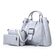 Load image into Gallery viewer, High quality patent leather vintage ladies shoulder bags 3pcs