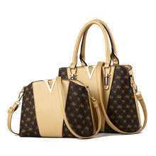 Load image into Gallery viewer, Leather Handbag/Tote 2pc/Set