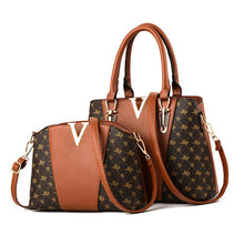 Load image into Gallery viewer, Leather Handbag/Tote 2pc/Set