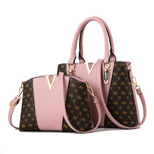 Load image into Gallery viewer, Leather Handbag/Tote 2pc/Set