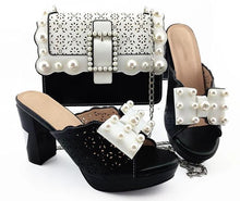 Load image into Gallery viewer, Latest Blue Shoes And Bag Set Sweety Italian Summer High Heels