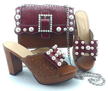 Load image into Gallery viewer, Latest Blue Shoes And Bag Set Sweety Italian Summer High Heels