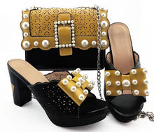 Load image into Gallery viewer, Latest Blue Shoes And Bag Set Sweety Italian Summer High Heels