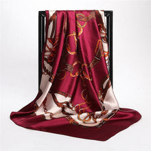 Load image into Gallery viewer, Silk Scarves for Women Print Satin Square Head