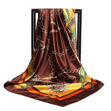 Load image into Gallery viewer, Silk Scarves for Women Print Satin Square Head