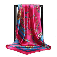 Load image into Gallery viewer, Silk Scarves for Women Print Satin Square Head