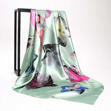 Load image into Gallery viewer, Silk Scarves for Women Print Satin Square Head