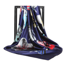 Load image into Gallery viewer, Silk Scarves for Women Print Satin Square Head
