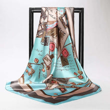 Load image into Gallery viewer, Silk Scarves for Women Print Satin Square Head