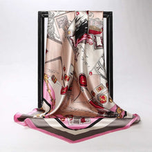 Load image into Gallery viewer, Silk Scarves for Women Print Satin Square Head
