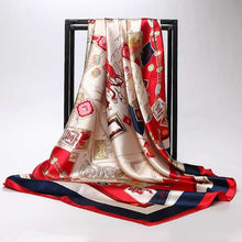 Load image into Gallery viewer, Silk Scarves for Women Print Satin Square Head
