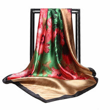 Load image into Gallery viewer, Silk Scarves for Women Print Satin Square Head