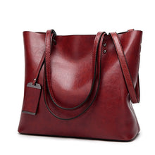 Load image into Gallery viewer, Soft Oil Wax PU Leather Handbag