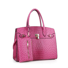 Load image into Gallery viewer, OSTRICH CROC SATCHEL 2 IN 1 SET