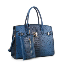 Load image into Gallery viewer, OSTRICH CROC SATCHEL 2 IN 1 SET