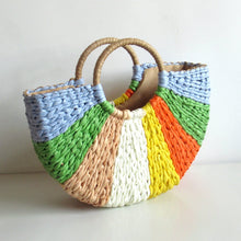 Load image into Gallery viewer, Summer Solid Weaving Bamboo Bags