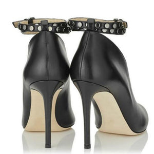 High Heels Buckled Shoes Pointed Toe