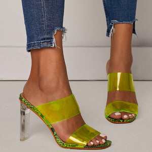 Crystal Sandals Open Toed