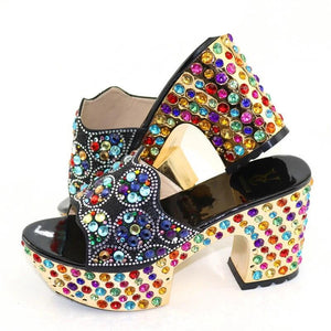 Black Color Matching Women Shoe and Bag