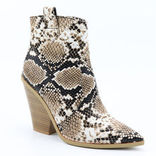 Load image into Gallery viewer, Fashion Zipper Autumn Snake Ankle Boots