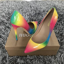Load image into Gallery viewer, Colorful Rainbow Printed Heels
