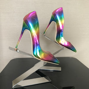 Colorful Rainbow Printed Heels