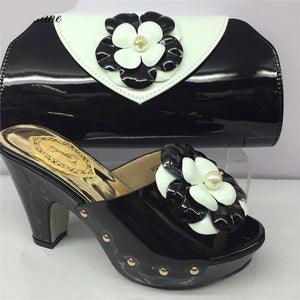 Appliques Shoes And Bag Set