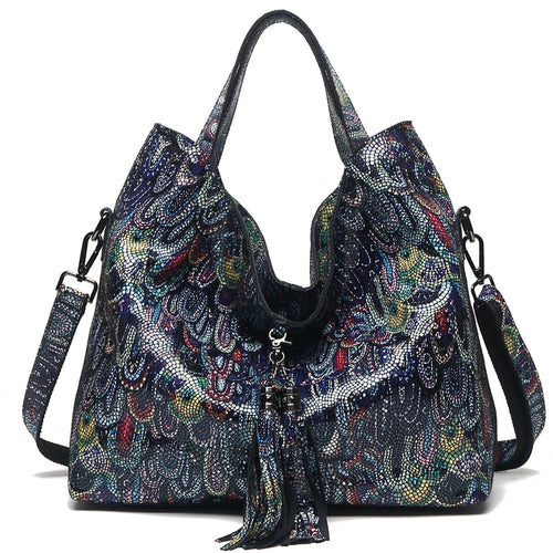 Emossed Shiny Genuine Handbags