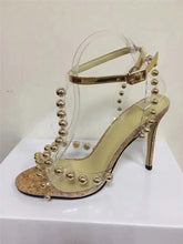 Load image into Gallery viewer, Rivet Ball Gladiator Sandals