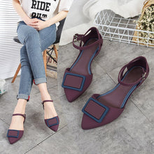 Load image into Gallery viewer, Women Pointed Toe Flat Heel