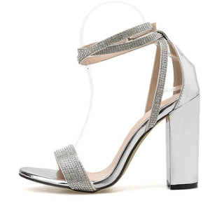 Silver Bling Crystal Sandals