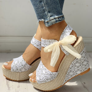 Hot lace Leisure Women Wedges