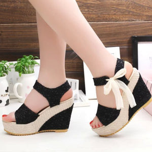 Hot lace Leisure Women Wedges