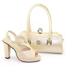 Load image into Gallery viewer, Italian Shoes and Bags Set Decorated with Rhinestone