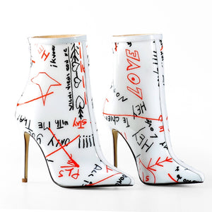 Graffiti Ankle Boots