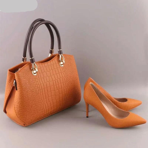 High Heels Women Sexy Pumps With Handbag Sets