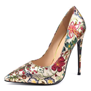 Print Women Pumps Pointed Toe